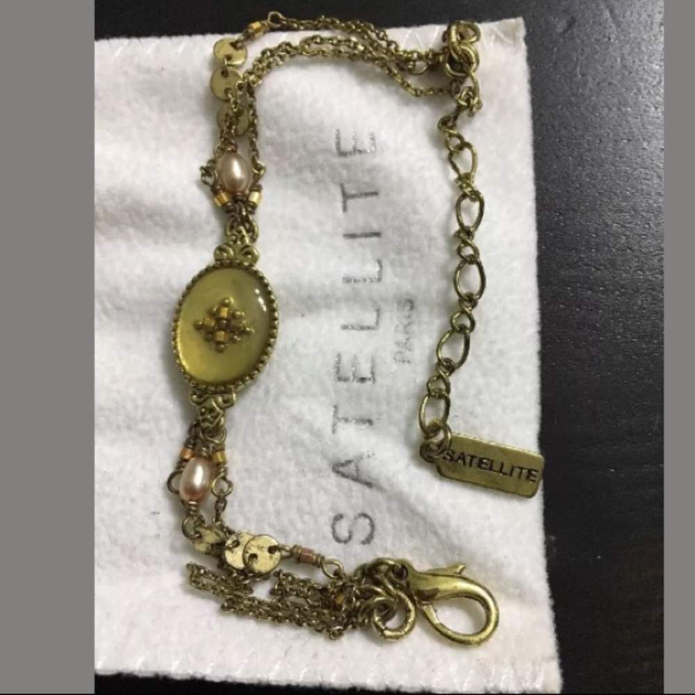 Vintage Satellite Paris bracelet w pearls